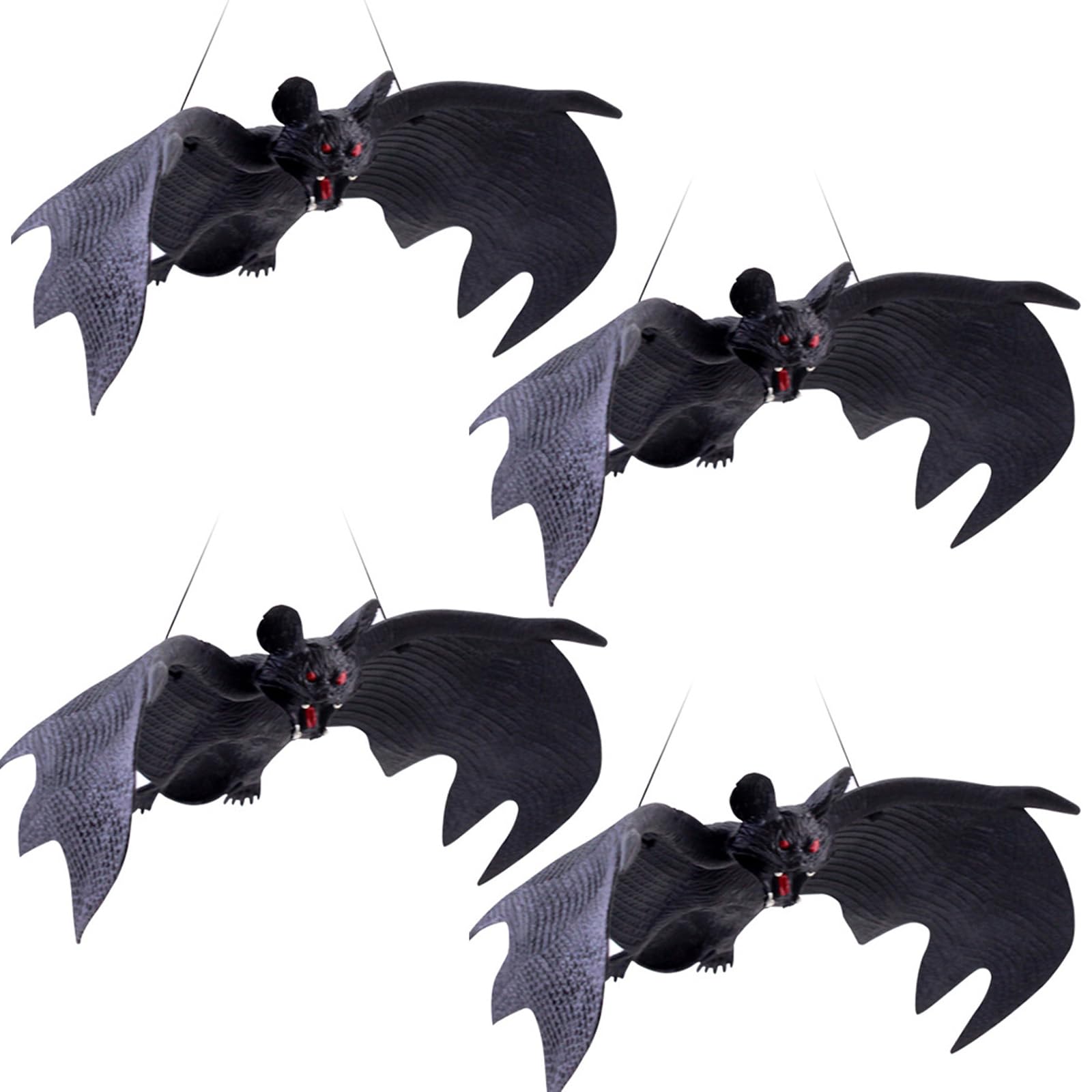 Amazon.com: 4 Pack Halloween Hanging Rubber Bats - Realistic